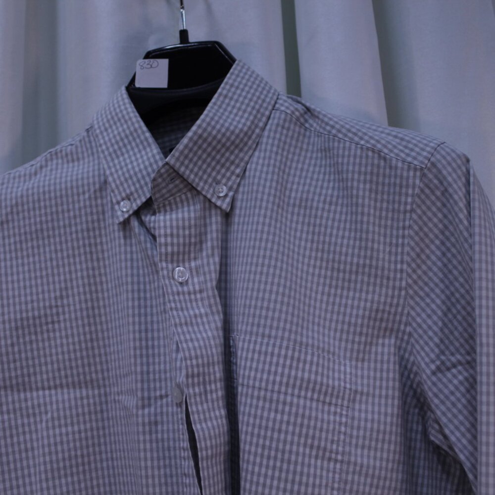 Cutter & Buck Gray Gingham Men's Shirt - Picture 6 of 9